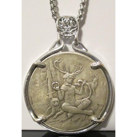 Celtic Lore NEW- Cernunnos & Morrigan Necklace- Two Necklaces in One - Picture 4 of 10